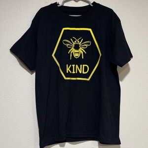 Kids M Black Bee Kind Graphic T-Shirt